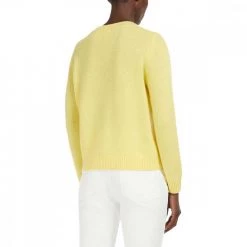 MAX MARA WEEKEND MAGLIONE GIROCOLLO IN CACHEMIRE AGAMI DONNA Giallo -Offerta Economica Novità max mara weekend agami22 maglia girocollo in cachemire donna casual donna 044658601 005 3