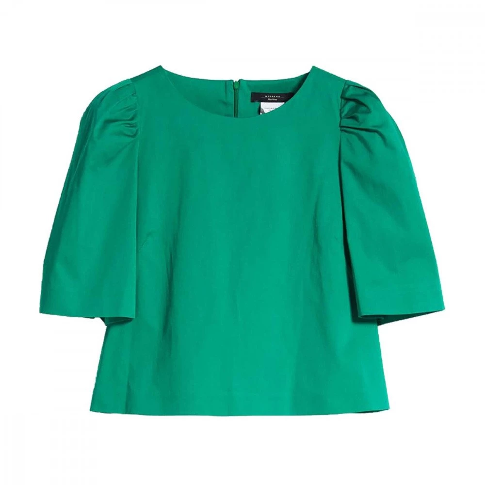 MAX MARA WEEKEND BLUSA MANICHE A SBUFFO ALISSO DONNA Verde