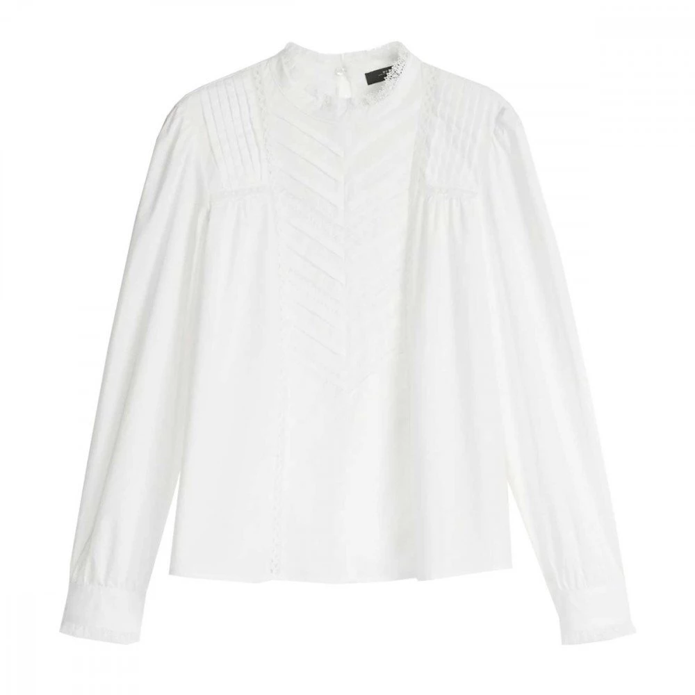 MAX MARA WEEKEND CAMICIA CON INSERTI PIZZO CALCA DONNA Bianco 3 MAX MARA WEEKEND CAMICIA CON INSERTI PIZZO CALCA DONNA Bianco