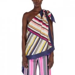 MAX MARA WEEKEND TOP MONOSPALLA TWILL SETA DOVER DONNA Multicolor -Offerta Economica Novità max mara weekend dover22 top mono spalla twill seta donna casual donna 044661001 002 2