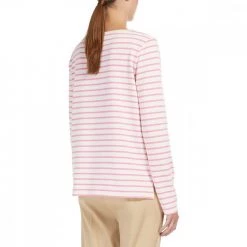 MAX MARA WEEKEND MAGLIA MANICA LUNGA RIGHE FRETTY DONNA Bianco, Rosa -Offerta Economica Novità max mara weekend fretty22 t shirt ls in jersey donna casual donna 044662001 004 3