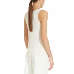 MAX MARA WEEKEND CANOTTA A COSTINE SERRA DONNA Bianco -Offerta Economica Novità max mara weekend serra22 top canotta in viscosa donna casual donna 044665401 002 3