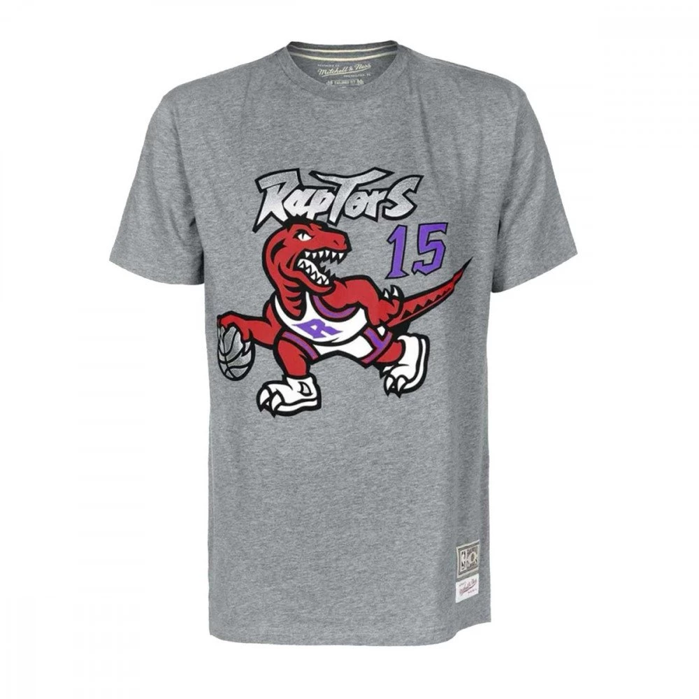MITCHELL & NESS T-SHIRT NAME NUMBER CARTER 15 RAPTORS Grigio 3 MITCHELL & NESS T-SHIRT NAME NUMBER CARTER 15 RAPTORS Grigio