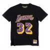 MITCHELL & NESS T-SHIRT NAME NUMBER JOHNSON 32 LAKERS Nero -Offerta Economica Novità mitchell ness bnn3cw19045 t shirt name number johnson 32 lakers abbigliamento basket uomo 045376501 blk 1