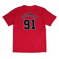 MITCHELL & NESS T-SHIRT NAME NUMBER RODMAN 91 BULLS Rosso 5 MITCHELL & NESS T-SHIRT NAME NUMBER RODMAN 91 BULLS Rosso -Offerta Economica Novità mitchell ness bnn3cw19045 t shirt name number rodman 91 bulls abbigliamento basket uomo 045376401 red 2