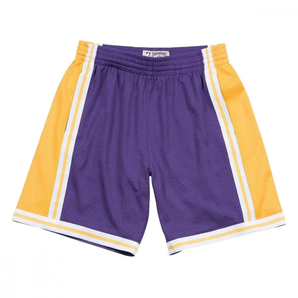 MITCHELL & NESS SHORT SWINGMAN LOS ANGELES LAKERS Giallo, Viola 3 MITCHELL & NESS SHORT SWINGMAN LOS ANGELES LAKERS Giallo, Viola