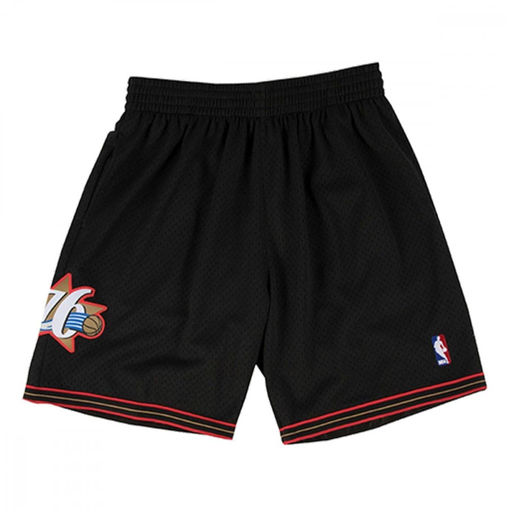 MITCHELL & NESS SHORT SWINGMAN PHILA 76ER 00-01 Nero 3 MITCHELL & NESS SHORT SWINGMAN PHILA 76ER 00-01 Nero