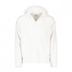 MOLO ELEVEN FELPA CON CAPPUCCIO E COLLO SCIALLE Bianco