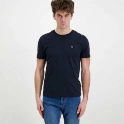 NAPAPIJRI T-SHIRT MINI LOGO SALIS Blu -Offerta Economica Novità napapijri np0a4frp t shirt mini logo salis casual uomo 043698901 176 2