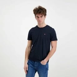 NAPAPIJRI T-SHIRT MINI LOGO SALIS Blu -Offerta Economica Novità napapijri np0a4frp t shirt mini logo salis casual uomo 043698901 176 3