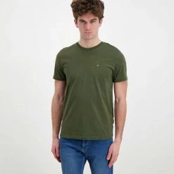 NAPAPIJRI T-SHIRT MINI LOGO SALIS Verde -Offerta Economica Novità napapijri np0a4frp t shirt mini logo salis casual uomo 043699001 ge4 2