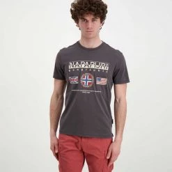 NAPAPIJRI T-SHIRT TURIN Rosso -Offerta Economica Novità napapijri np0a4g34 t shirt turin casual uomo 044922601 h74 3