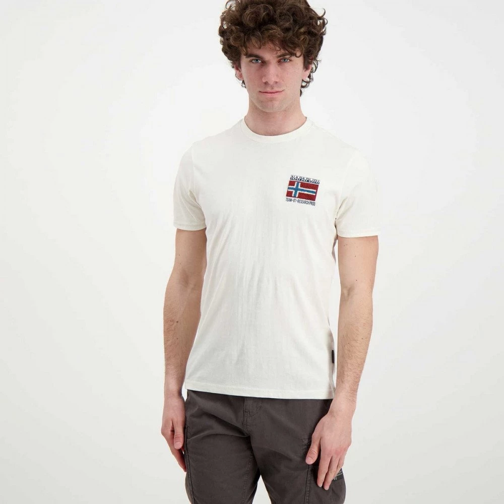 NAPAPIJRI T-SHIRT BANDIERA SPUGNA VERRES Bianco 4 NAPAPIJRI T-SHIRT BANDIERA SPUGNA VERRES Bianco - immagine 2