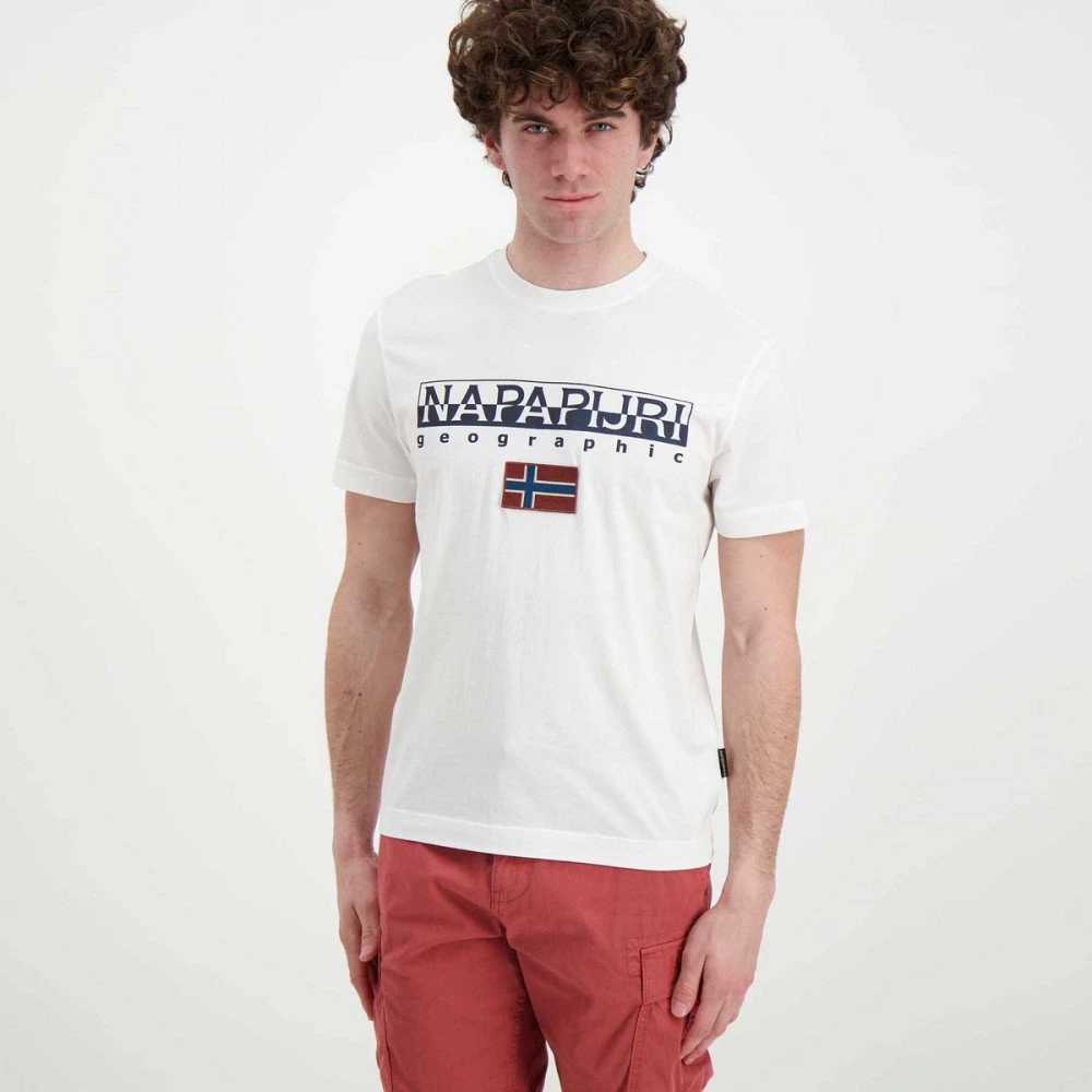 NAPAPIJRI T-SHIRT LOGO AYAS Bianco 4 NAPAPIJRI T-SHIRT LOGO AYAS Bianco - immagine 2