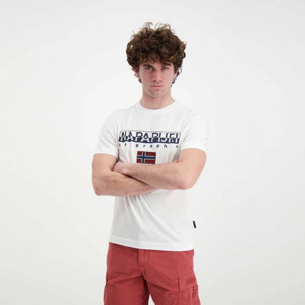 NAPAPIJRI T-SHIRT LOGO AYAS Bianco 6 NAPAPIJRI T-SHIRT LOGO AYAS Bianco - immagine 4