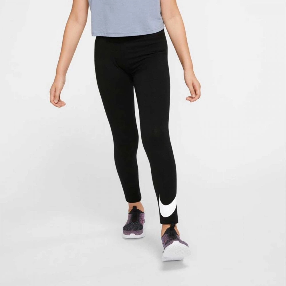 NIKE LEGGINGS FAVORITES SWOOSH BAMBINA Nero 5 NIKE LEGGINGS FAVORITES SWOOSH BAMBINA Nero - immagine 3