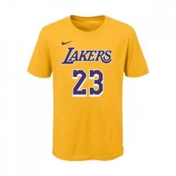 NIKE T-SHIRT NAME NUMBER LAKERS JAMES BAMBINO Giallo