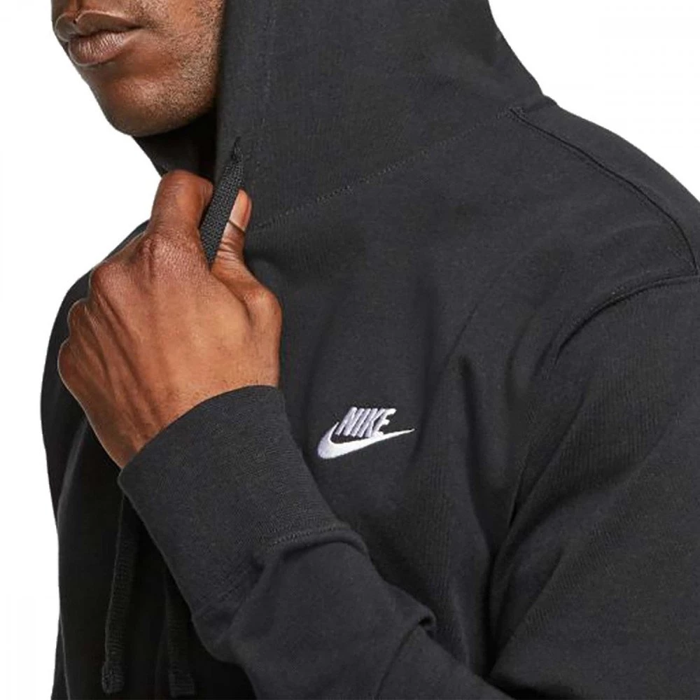 NIKE FELPA CON CAPPUCCIO CLUB JERSEY Nero 5 NIKE FELPA CON CAPPUCCIO CLUB JERSEY Nero - immagine 3