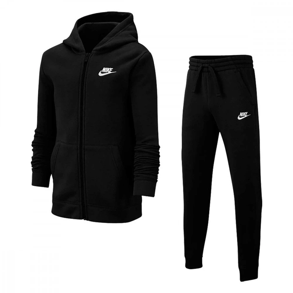 NIKE TUTA FULL ZIP CON CAPPUCCIO CORE BAMBINO Nero 3 NIKE TUTA FULL ZIP CON CAPPUCCIO CORE BAMBINO Nero