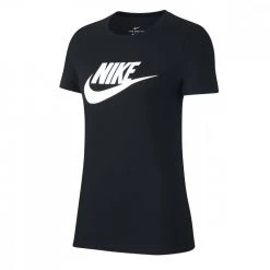 NIKE T-SHIRT ESSENTIAL LOGO DONNA Nero