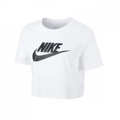 NIKE T-SHIRT CROP ESSENTIAL DONNA Bianco