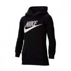 NIKE FELPA CON CAPPUCCIO CLUB BAMBINO Nero