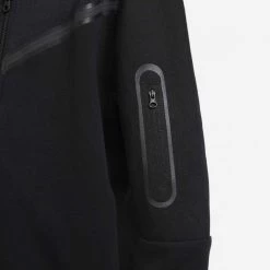 NIKE FELPA FULL ZIP CON CAPPUCCIO TECH FLEECE BAMBINO Nero -Offerta Economica Novità nike cu9223 felpa full zip con cappuccio tech fleece bambino abbigliamento bambino 040977501 010 5