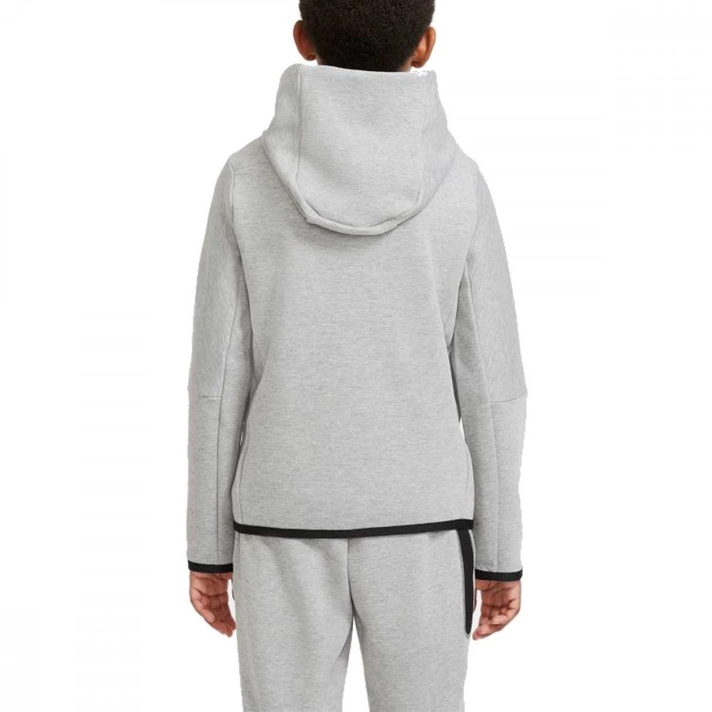 NIKE FELPA FULL ZIP CON CAPPUCCIO TECH FLEECE BAMBINO Grigio 6 NIKE FELPA FULL ZIP CON CAPPUCCIO TECH FLEECE BAMBINO Grigio - immagine 4