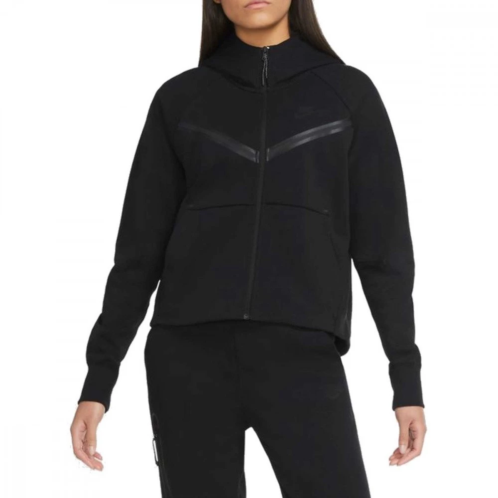 NIKE FELPA FULL ZIP CON CAPPUCCIO TECH FLEECE DONNA Nero 5 NIKE FELPA FULL ZIP CON CAPPUCCIO TECH FLEECE DONNA Nero - immagine 3