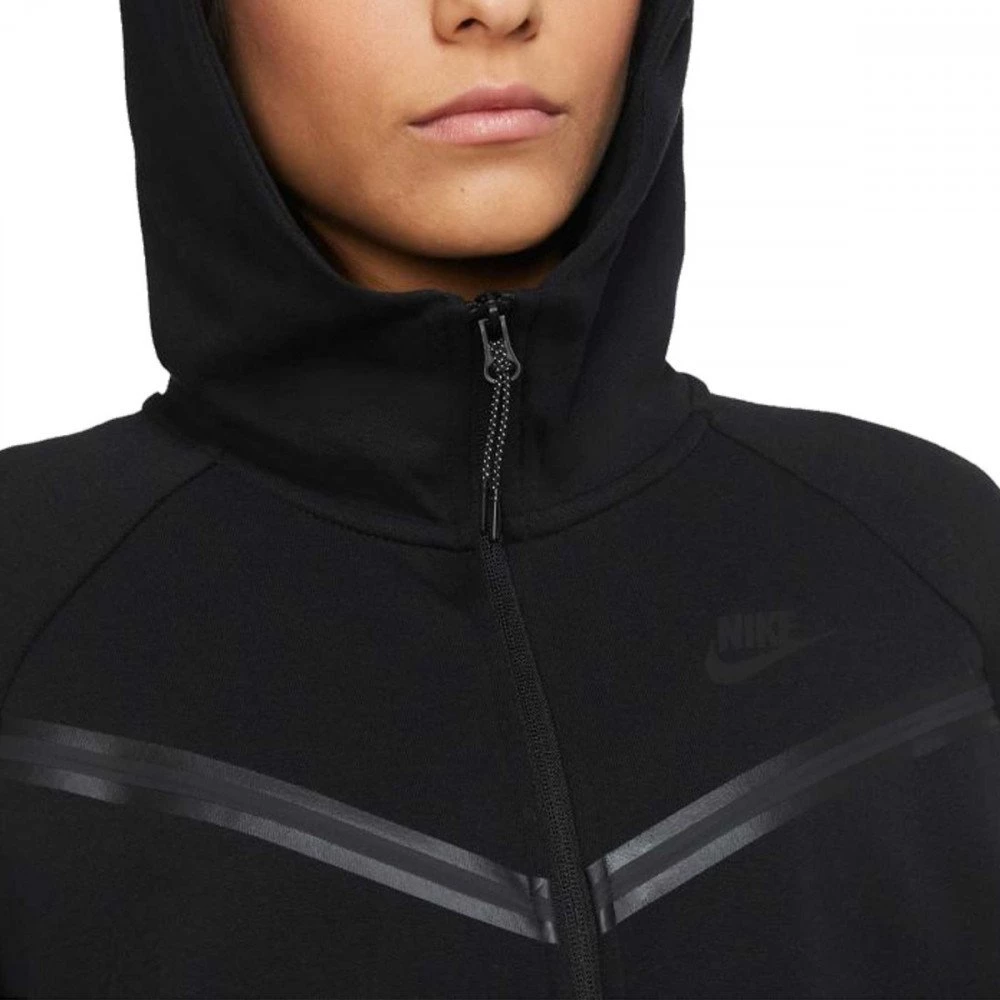 NIKE FELPA FULL ZIP CON CAPPUCCIO TECH FLEECE DONNA Nero 7 NIKE FELPA FULL ZIP CON CAPPUCCIO TECH FLEECE DONNA Nero - immagine 5