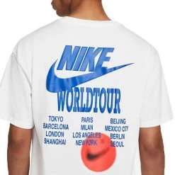 NIKE T-SHIRT WORLD TOUR Bianco -Offerta Economica Novità nike da0989 t shirt world tour sport style uomo 042373701 100 4