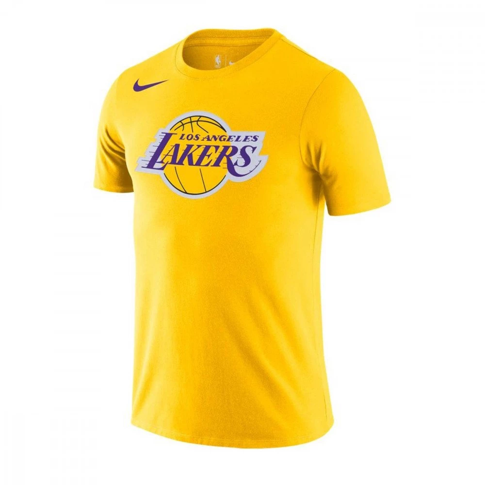 NIKE T-SHIRT ESSENTIAL LOGO LAKERS Giallo 3 NIKE T-SHIRT ESSENTIAL LOGO LAKERS Giallo
