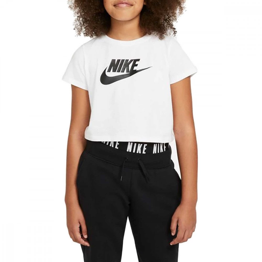 NIKE T-SHIRT CROP FUTURA BAMBINA Bianco 5 NIKE T-SHIRT CROP FUTURA BAMBINA Bianco - immagine 3