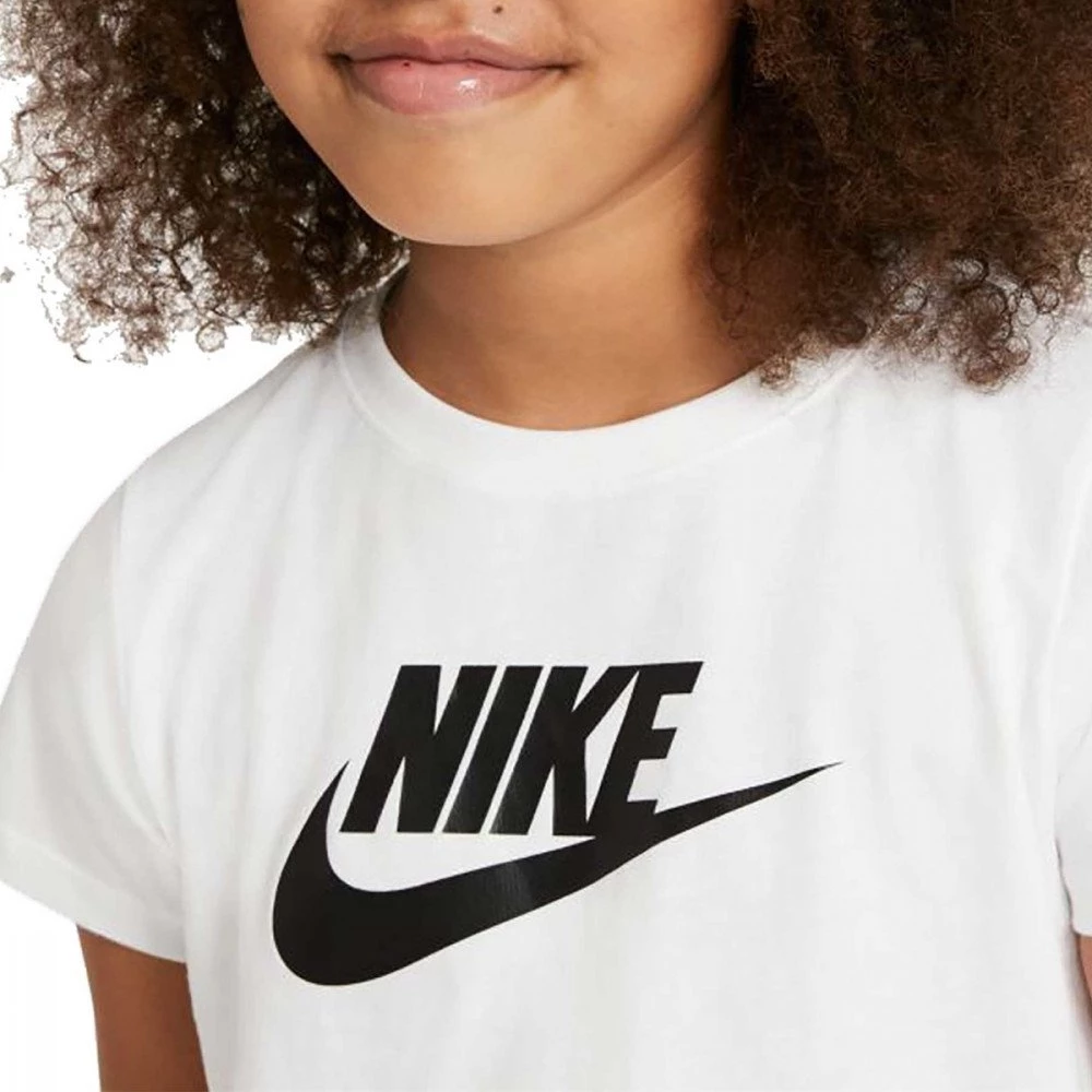 NIKE T-SHIRT CROP FUTURA BAMBINA Bianco 7 NIKE T-SHIRT CROP FUTURA BAMBINA Bianco - immagine 5