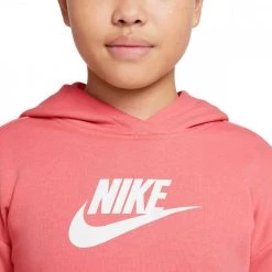 NIKE FELPA CROP CON CAPPUCCIO CLUB BAMBINA Rosa -Offerta Economica Novità nike dc7210 felpa crop con cappuccio club bambina abbigliamento bambino 044518301 603 4