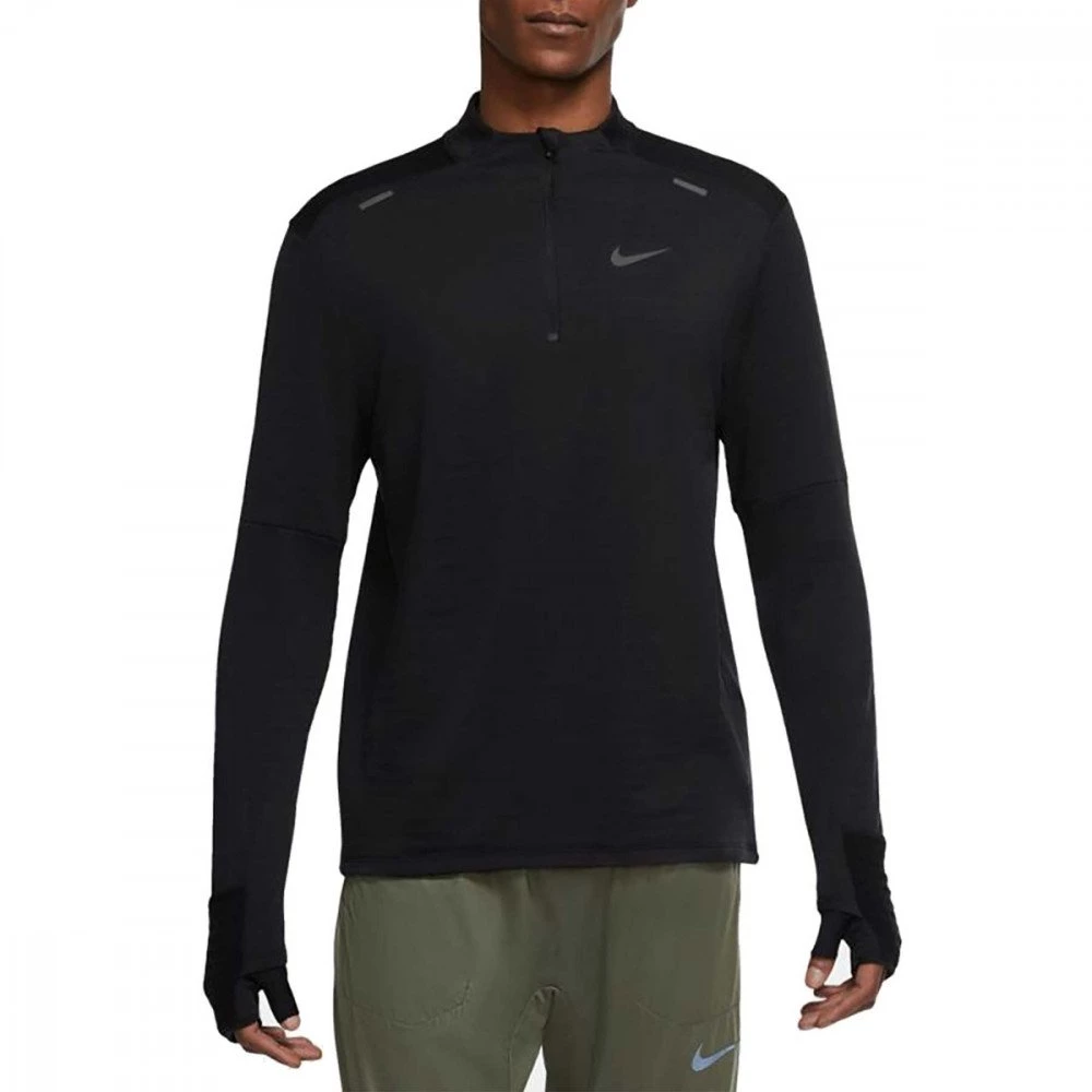 NIKE MAGLIA MANICA LUNGA MEZZA ZIP THERMA-FIT REPEL Nero 3 NIKE MAGLIA MANICA LUNGA MEZZA ZIP THERMA-FIT REPEL Nero