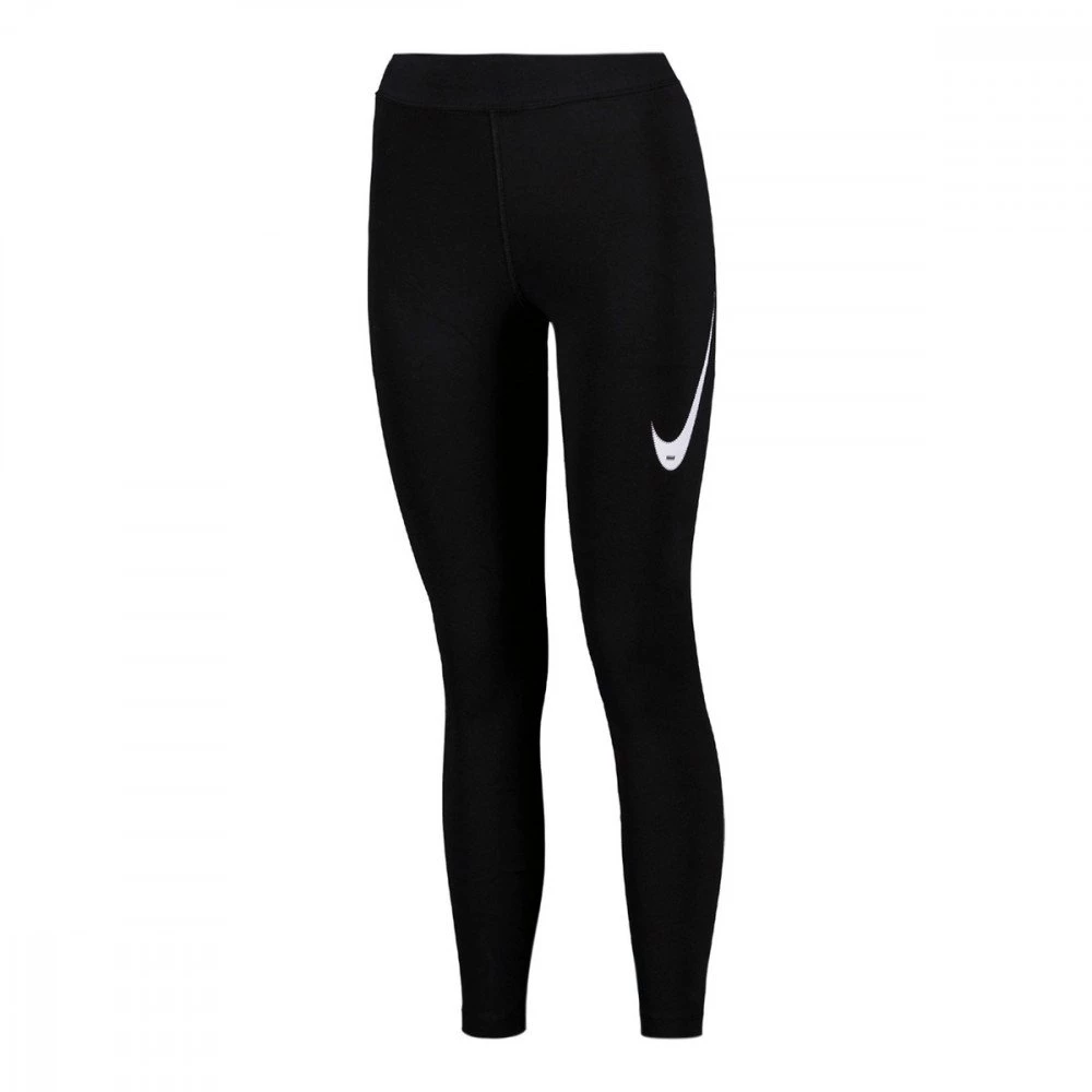 NIKE LEGGINGS SWOOSH DONNA Nero 4 NIKE LEGGINGS SWOOSH DONNA Nero - immagine 2