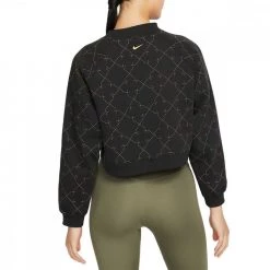 NIKE FELPA GIROCOLLO CROP NOVELTY DONNA Nero -Offerta Economica Novità nike dm7280 felpa girocollo crop novelty donna abbigliamento training e palestra donna 044575601 010 2