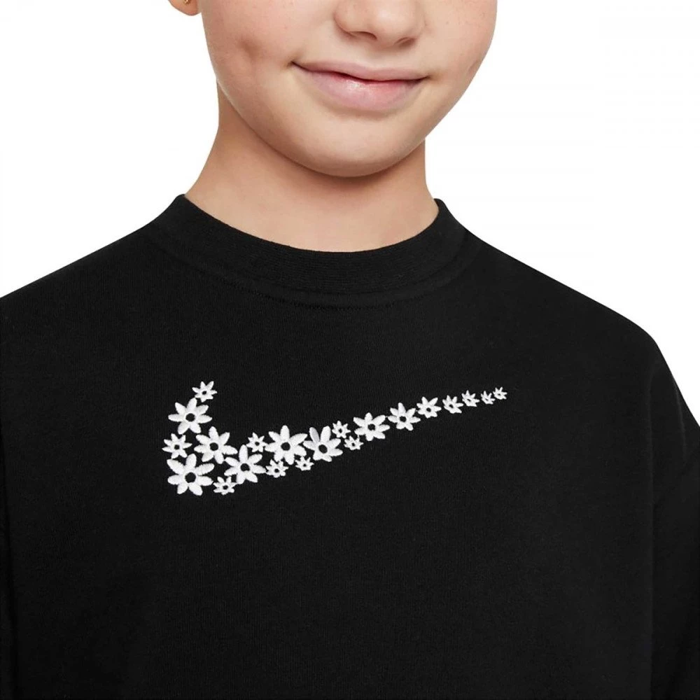 NIKE FELPA GIROCOLLO ENERGY BAMBINA Nero 5 NIKE FELPA GIROCOLLO ENERGY BAMBINA Nero - immagine 3