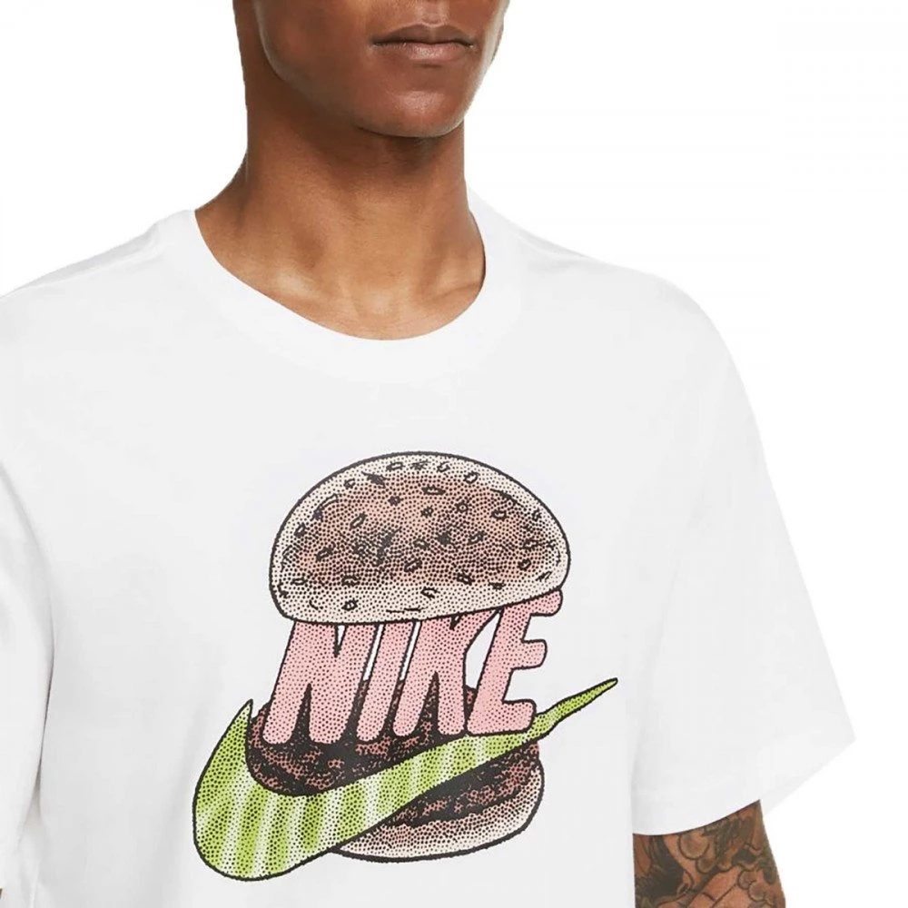 NIKE T-SHIRT HAMBURGER Bianco 5 NIKE T-SHIRT HAMBURGER Bianco - immagine 3