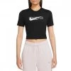 NIKE T-SHIRT CROP SWOOSH DONNA Nero -Offerta Economica Novità nike dn5798 t shirt crop swoosh donna sport style donna 044501701 010 1