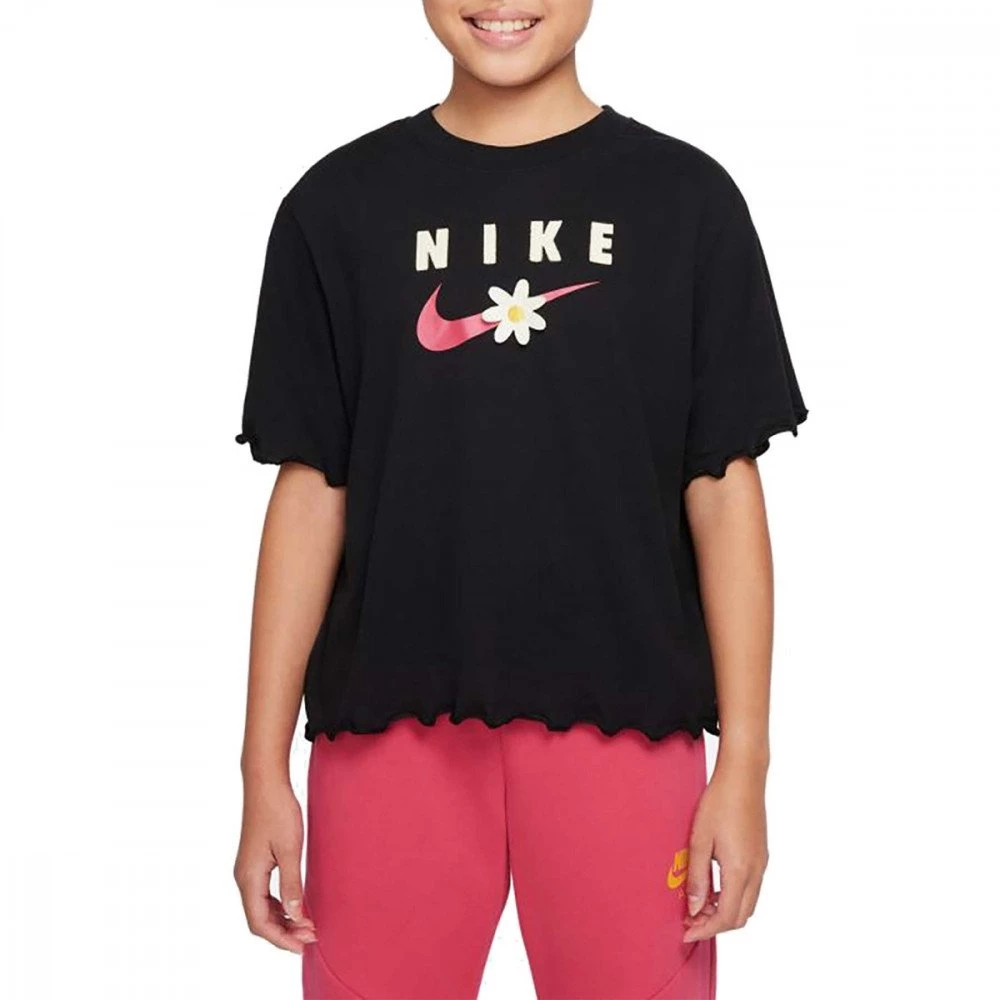 NIKE T-SHIRT CROP ENERGY BAMBINA Nero 3 NIKE T-SHIRT CROP ENERGY BAMBINA Nero