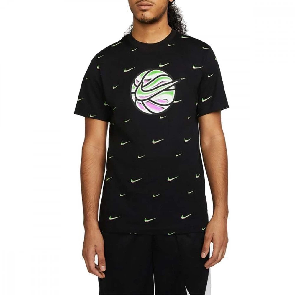 NIKE T-SHIRT SWOOSH BALL Nero 3 NIKE T-SHIRT SWOOSH BALL Nero