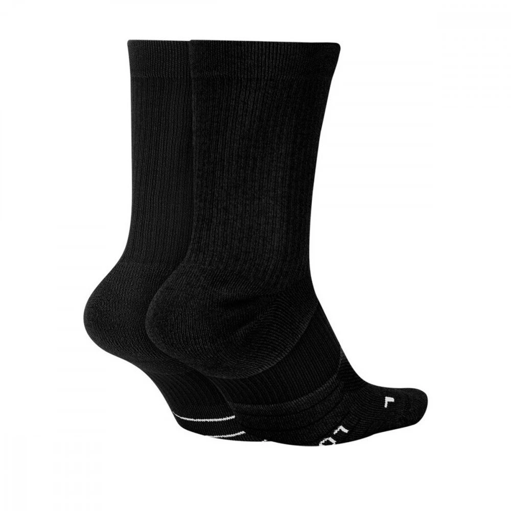 NIKE CALZE MULTIPLIER CREW - 2 PACK Nero 4 NIKE CALZE MULTIPLIER CREW - 2 PACK Nero - immagine 2