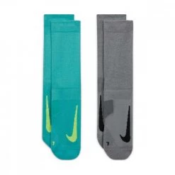 NIKE CALZE MULTIPLIER CREW - 2 PACK Verde -Offerta Economica Novità nike sx7557 calze multiplier crew 2 pack abbigliamento running uomo 044571701 916 2