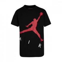 NIKE JORDAN T-SHIRT JUMPING BIG AIR BAMBINO Nero