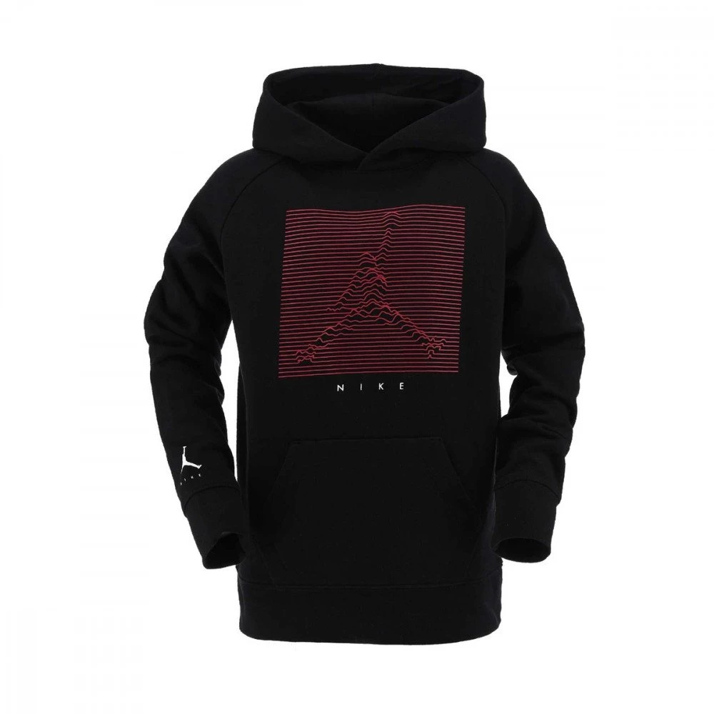 NIKE JORDAN FELPA C/CAPP JUMPMAN X NIKE FELPATA BAMBINO Nero - immagine 2