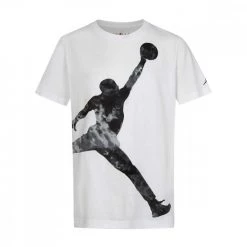 NIKE JORDAN T-SHIRT TIE DYE JUMBO JUMPMAN BAMBINO Bianco