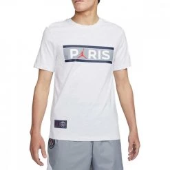 NIKE JORDAN T-SHIRT PARIS SAINT-GERMAIN WORDMARK Bianco