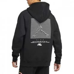 NIKE JORDAN FELPA CON CAPPUCCIO JUMPMAN Nero -Offerta Economica Novità nike jordan dj0210 felpa c capp jumpman felpata sport style uomo 044500601 010 2